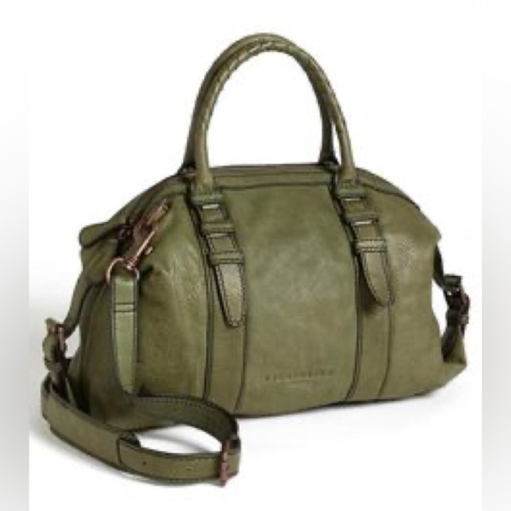 Liebskind Berlin Marilyn Botalato leather handbag in olive green EUC